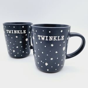 "Twinkle" snowflake holiday winter coffee mug set